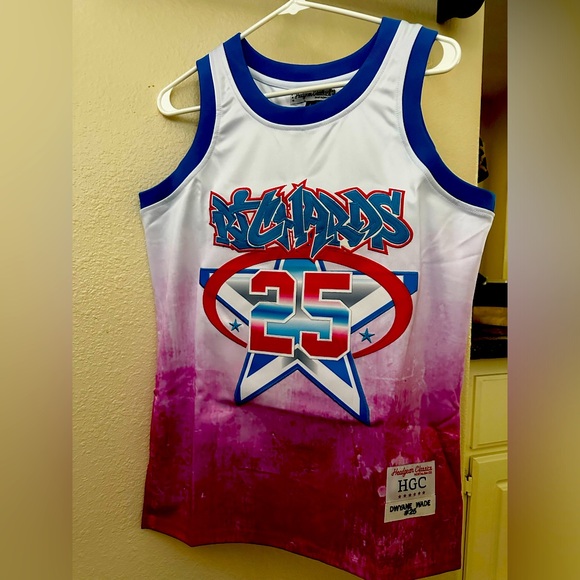 NWT Dwayne Wade Alternate Pink/White HS Jersey Size Small Headgear Classics - Picture 1 of 6